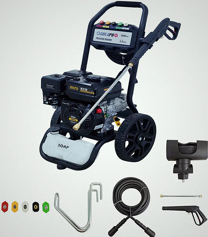 212CC Gas Pressure Washer 3500PSI 2.3GPM Gas Powered 7HP High Pressure Washer