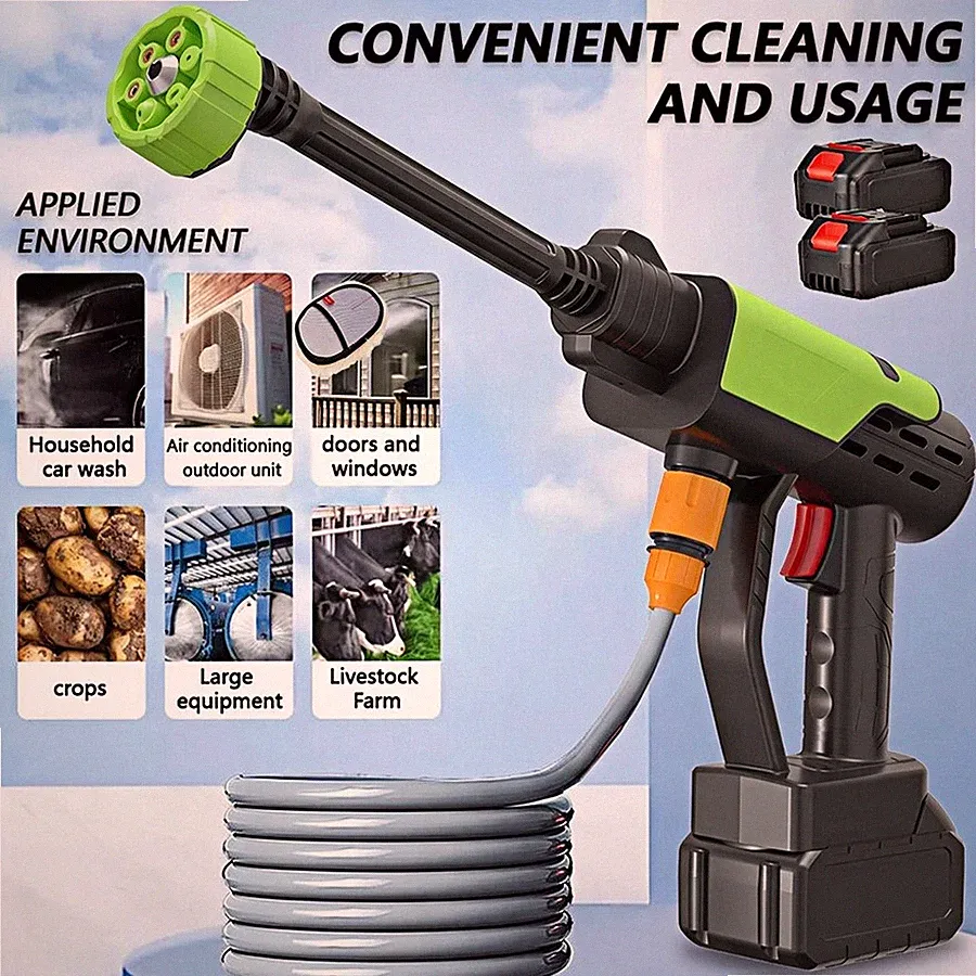 21V Cordless Cold Water Pressure Washer Power Cleaner Portable Detailing Hose