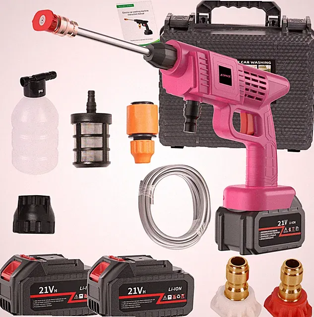 21V Cordless Portable Washer Complete Car Washing Tool Kit with 2 Batteries