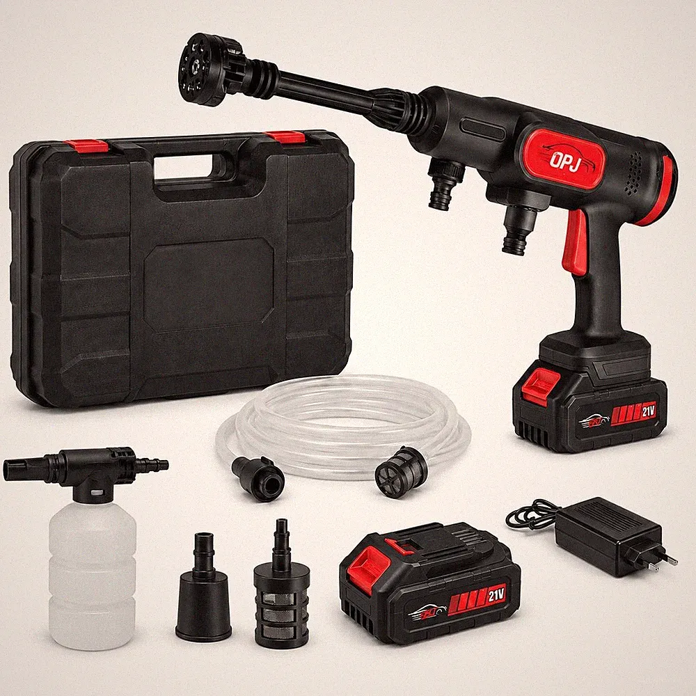 21V Cordless Pressure Washer 2 Battery Portable Power Cleaner Kit w/ Case