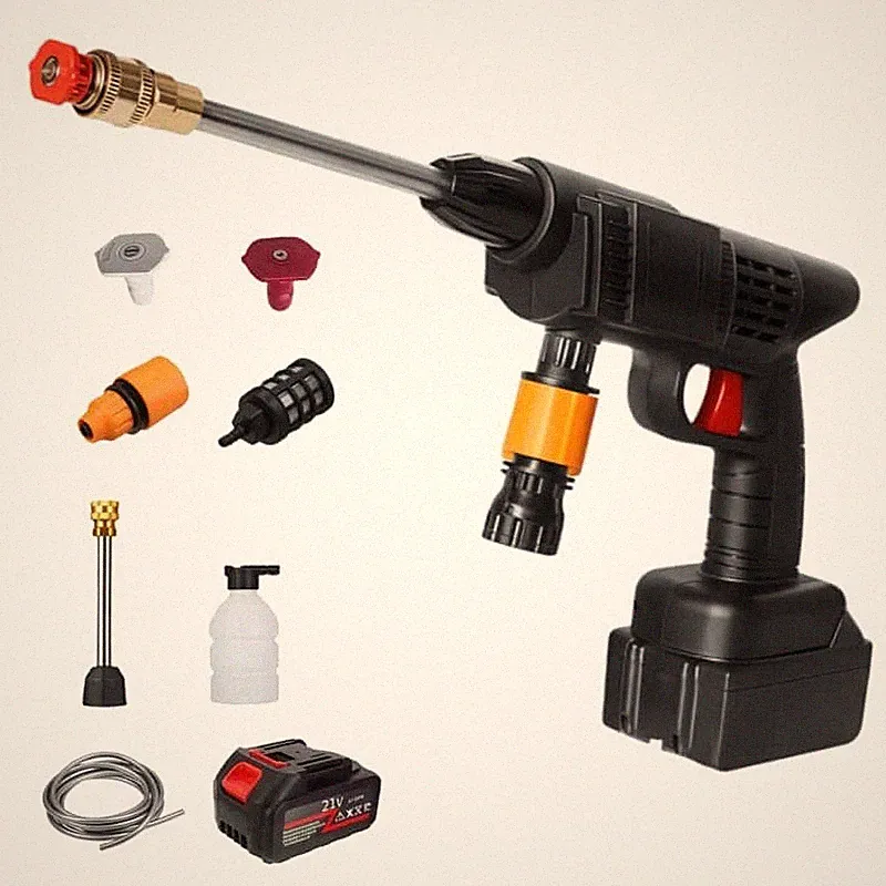 21V Cordless Pressure Washer Single Battery Handheld Cleaner for Car Patio Garde