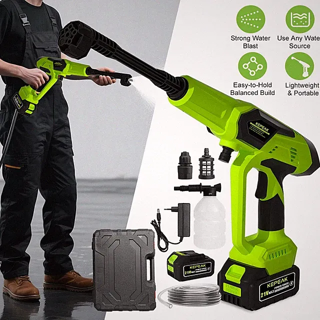 21V Portable Cordless Washer Cordless Car Cleaner with Batteries for Car Washing