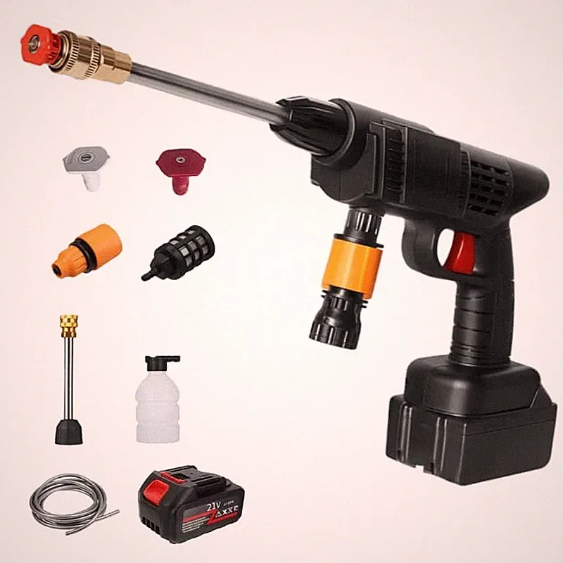21V Single Battery Cordless Pressure Washer Portable Handheld Car Washer