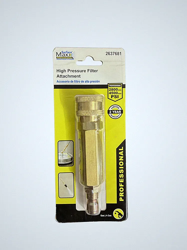 22X SURFACE MAX HIGH PRESSURE FILTER ATTACHMENT BRASS GAS SURFACE WASHER 4500PSI