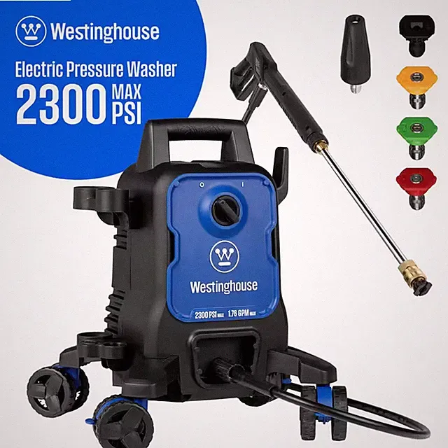 2300 Max PSI 1.76 Max GPM Cold Water Electric Powered Pressure Washer W/Anti-Tip