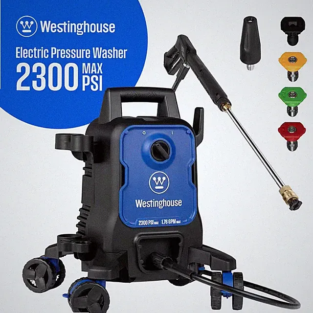 2300 Max PSI 1.76 Max GPM Cold Water Electric Powered Pressure Washer W/Anti-Tip
