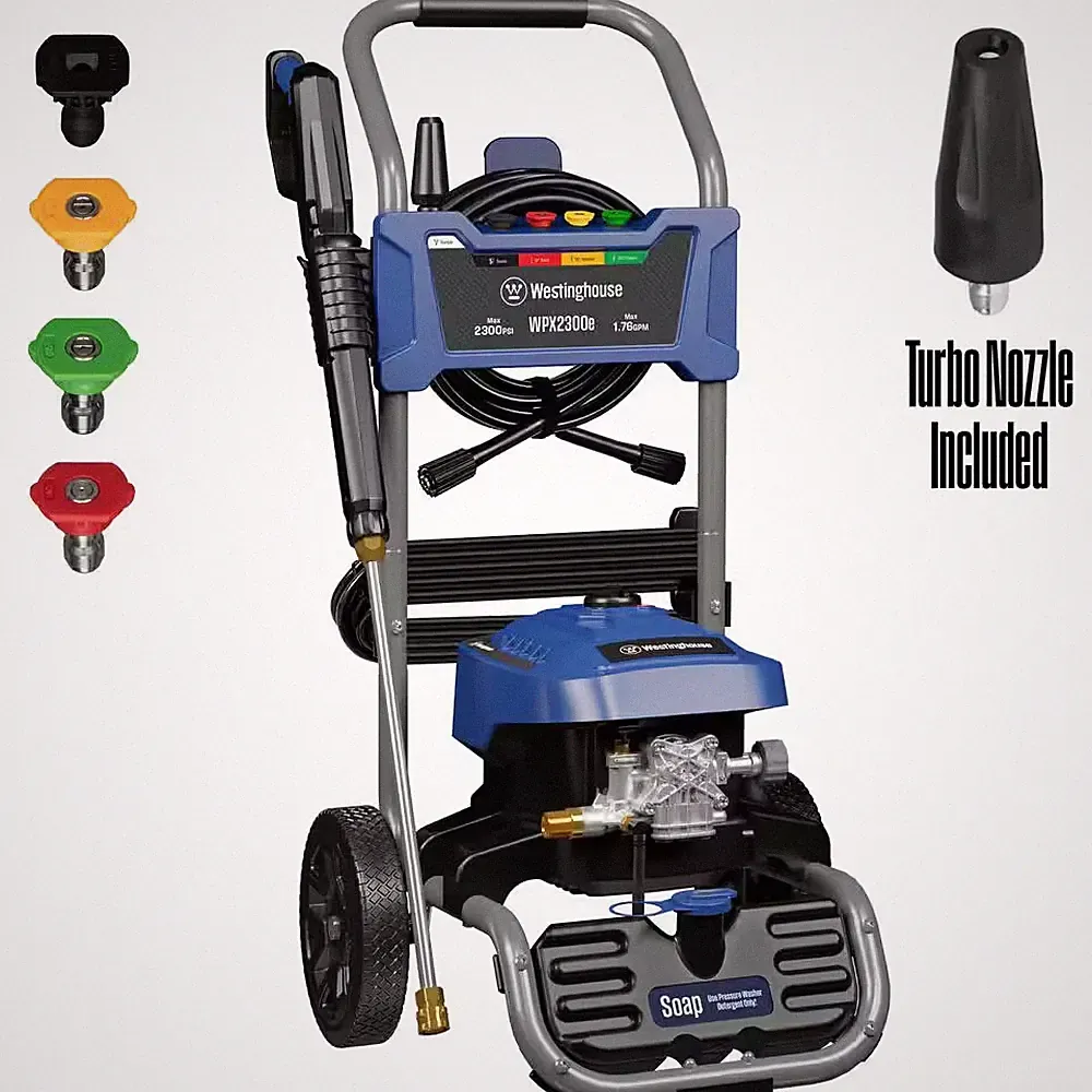 2300 PSI 1.76 GPM 13 Amp Cold Water Electric Powered Pressure Washer with Turbo