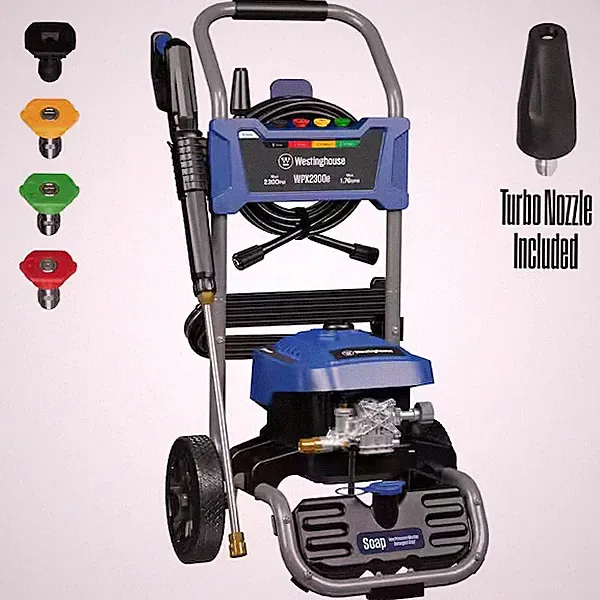 2300 PSI 1.76 GPM 13 Amp Cold Water Electric Pressure Washer with Turbo Nozzle
