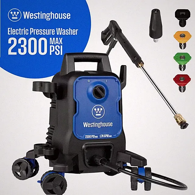 2300 PSI 1.76 GPM Cold Water Electric Powered Pressure Washer with Anti-Tipping
