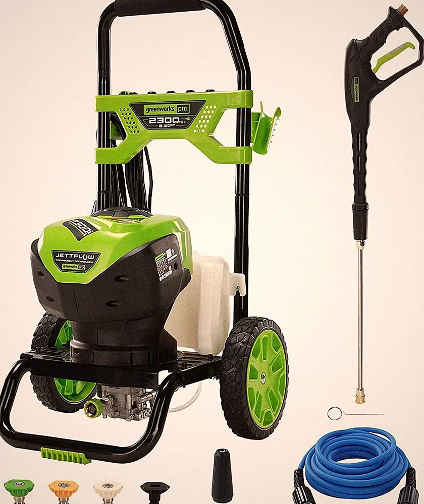 2300 PSI Electric Pressure Washer with 25' Hose & 5 Nozzles for Ultimate Clean