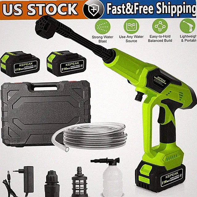 23000RPM Cordless Electric High Pressure Water Spray Gun Car Washer Cleaner NEW