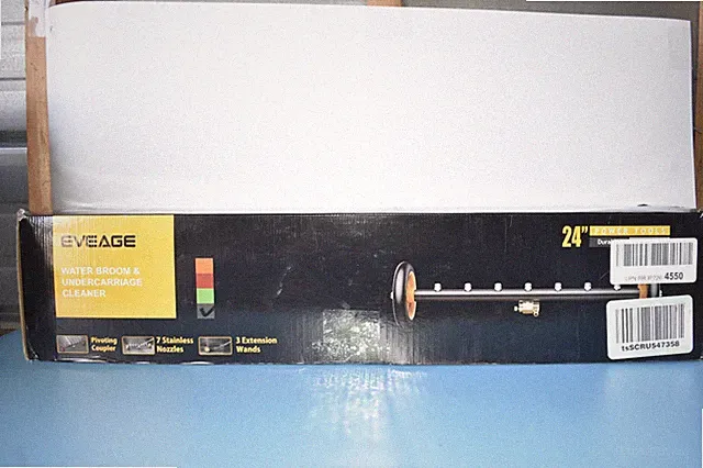 24" EVEAGE Power Washer Undercarriage Cleaner Water Broom Spray Bar New