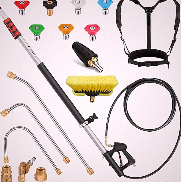 24 FT Gutter Cleaning Tools from the Ground - Telescoping Pressure Washer Wand