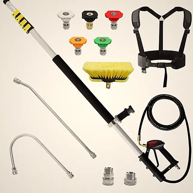 24 FT Pressure Washer Telescoping Wand with 2 Extension Wands