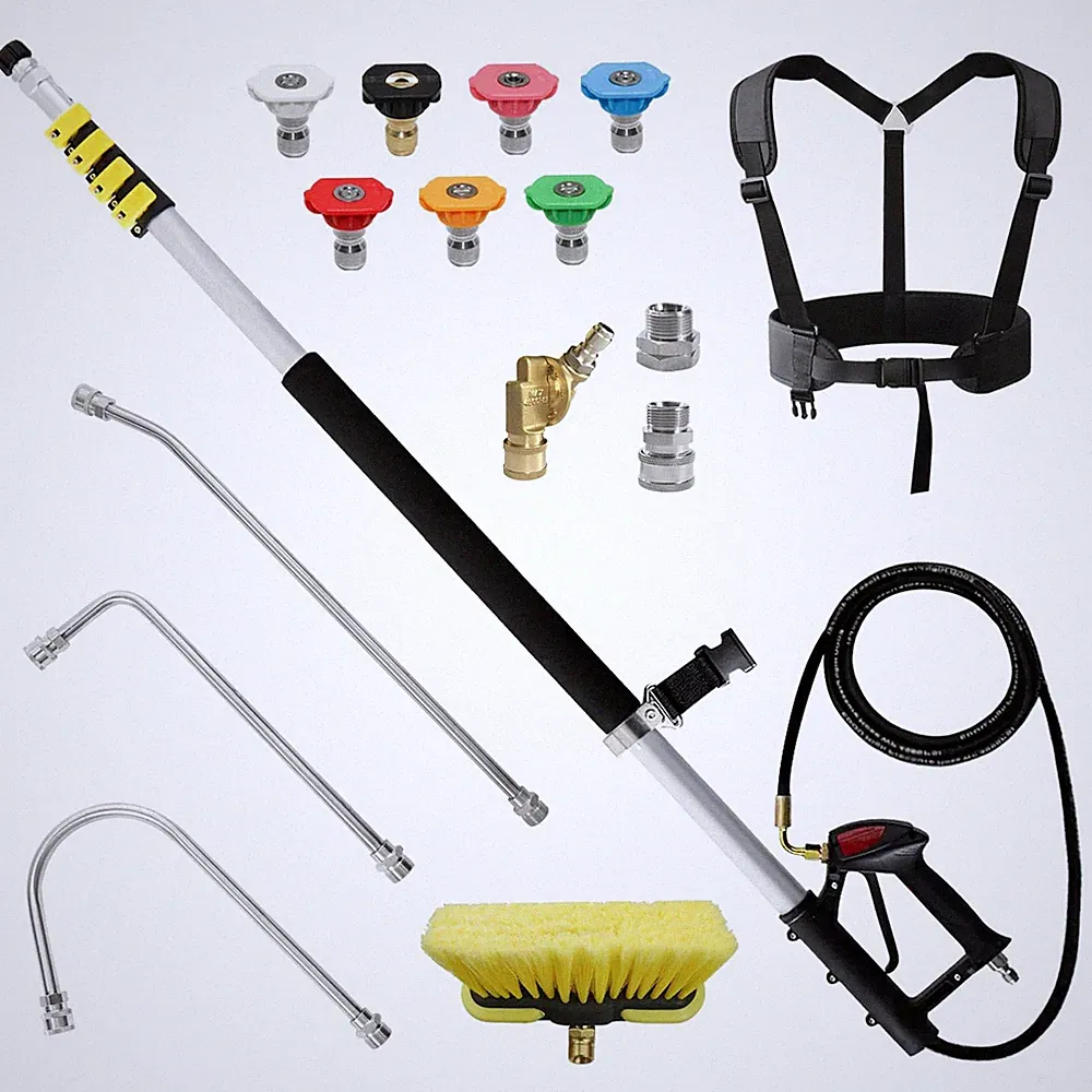 24 FT Pressure Washer Telescoping Wand with 3 Extension Wands