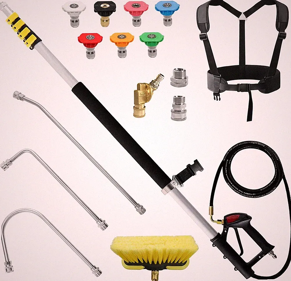 24 FT Pressure Washer Telescoping Wand with 3 Extension Wands | Gutter Cleaner A