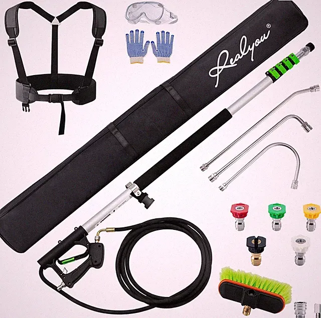 24 FT Pressure Washer Telescoping Wand with Pressure Washer Extension Wand, Gutt