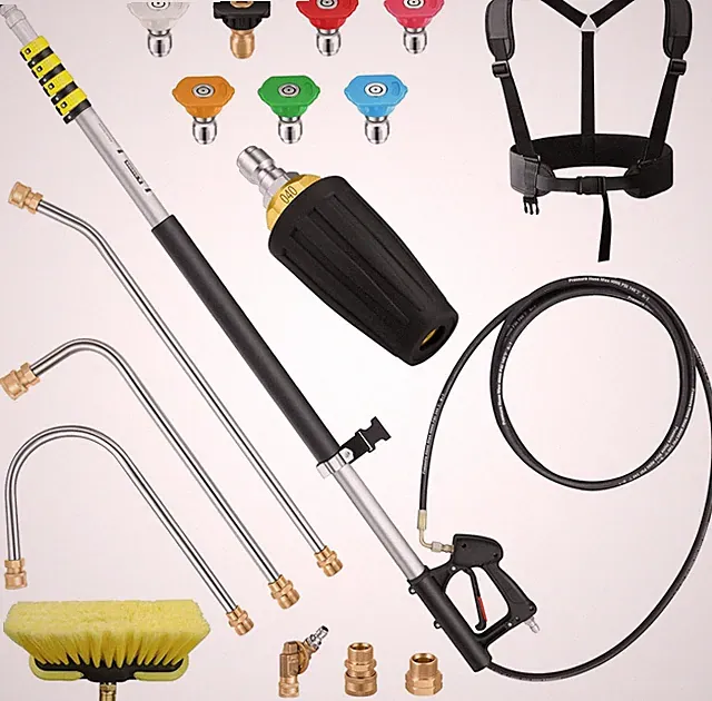 24 FT Telescoping Pressure Washer Extension Wand, Aluminum Power Washer Extensio