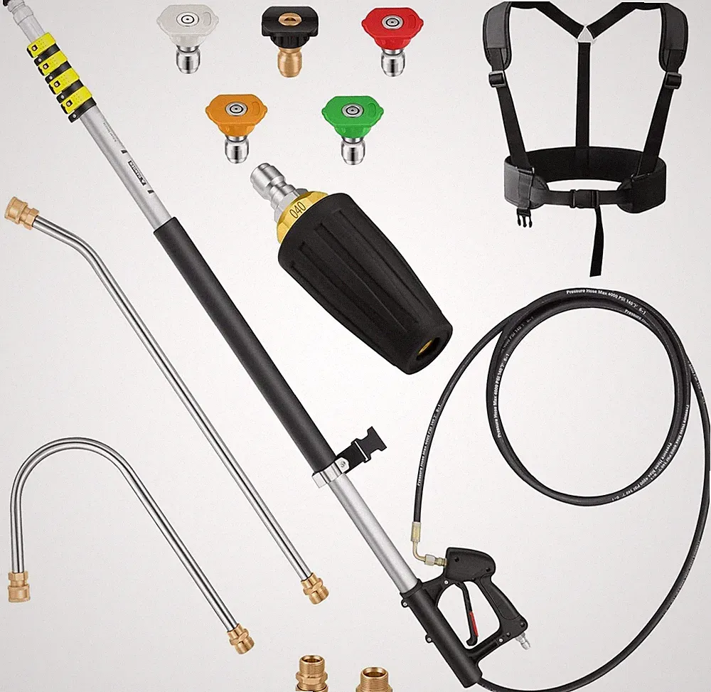 24 FT Telescoping Pressure Washer Wand Extension, Hot Water Supported Power ....