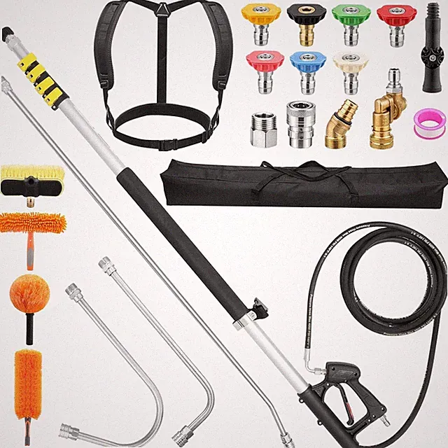 24 Ft Telescoping Pressure Washer Wand Kit, 4000 Psi