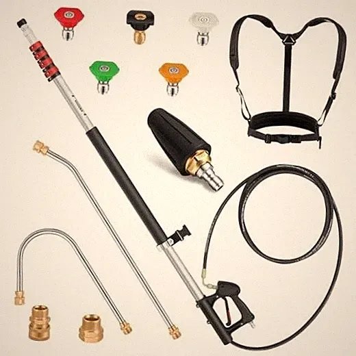 24 FT Telescoping Pressure Washer Wand - Turbo Nozzle Attachment Power 24FT-SE