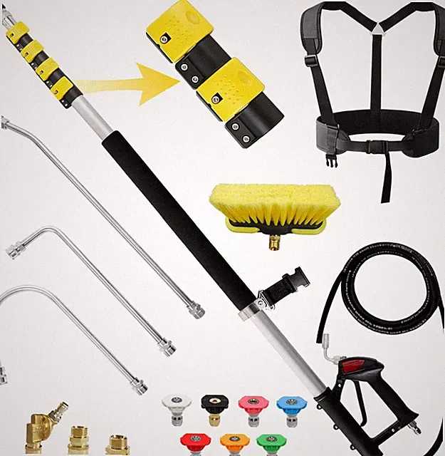 24 FT Telescoping Pressure Washer Wand with Heavy-Duty Lever Lock | Gutter Clean
