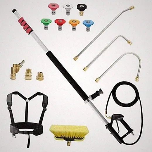 24 FT Telescoping Pressure Washer Wand with Pressure Washer Extension