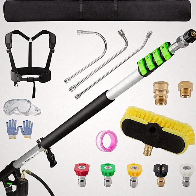 24 FT Telescoping Pressure Washer Wand with Pressure Washer Extension Wand,Gutte