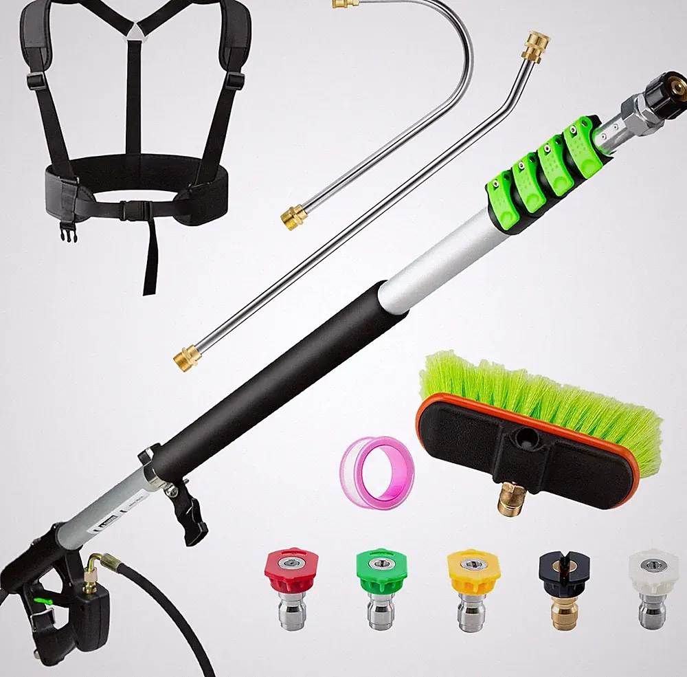 24 FT Telescoping Pressure Washer Wand with Pressure Washer Extension Wand,Gutte