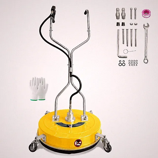 24 Inch Pressure Washer Surface Cleaner Dual Handles 4,900PSI Stainless Steel