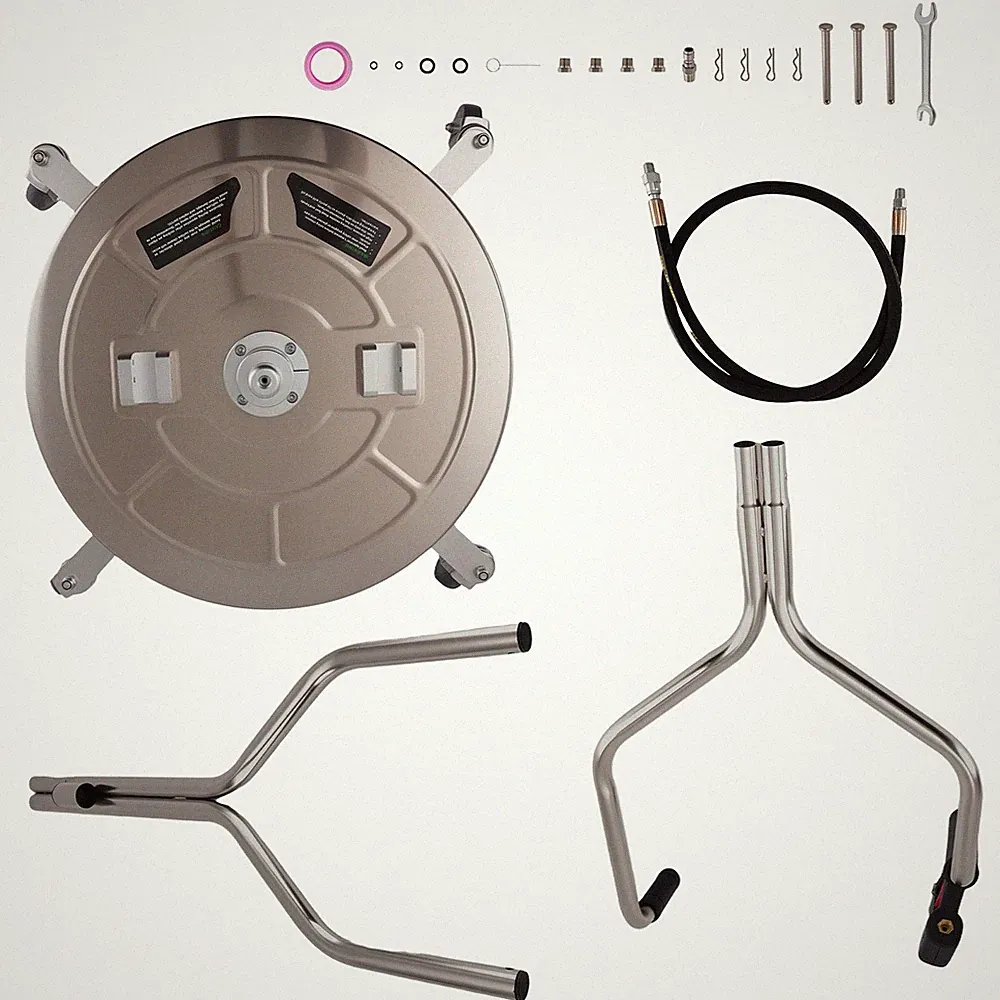 24 inch Pressure Washer Surface Cleaner Stainless Steel 4 Wheels Deck Clean