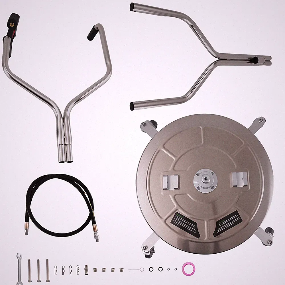 24 inch Pressure Washer Surface Cleaner Stainless Steel Dual Handle Mobility