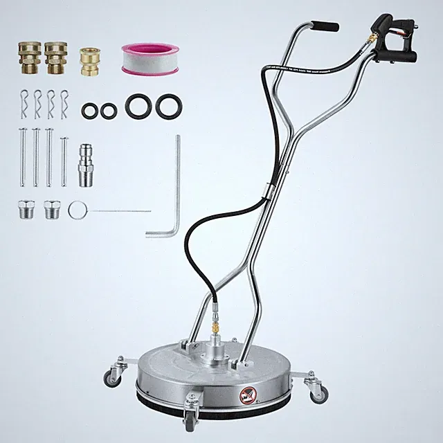 24" Pressure Washer Surface Cleaner 4000PSI Stainless Steel w/ Dual Handle