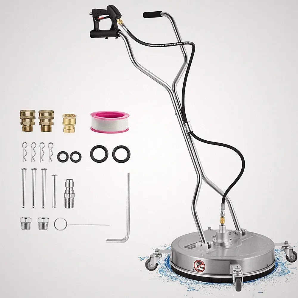 24'' Pressure Washer Surface Cleaner 4500PSI Steel Dual Handle Surface Cleaner
