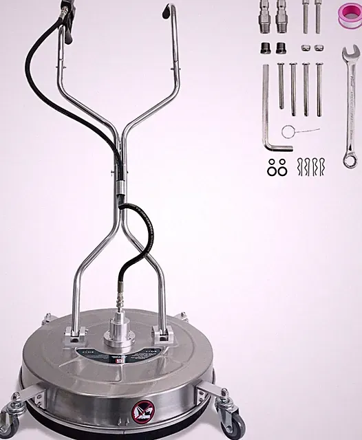 24" Pressure Washer Surface Cleaner 4900PSI Stainless Steel Cleaner Attachment