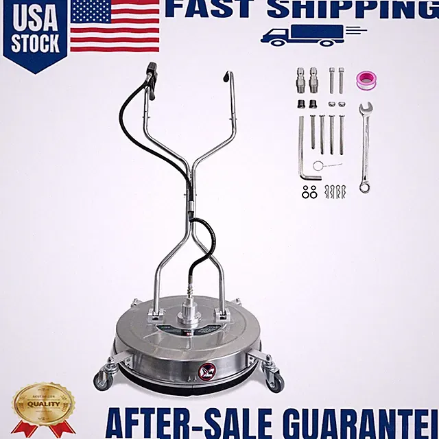 ✴️24'' Pressure Washer Surface Cleaner 4900PSI Steel Dual Handle Surface Cleaner