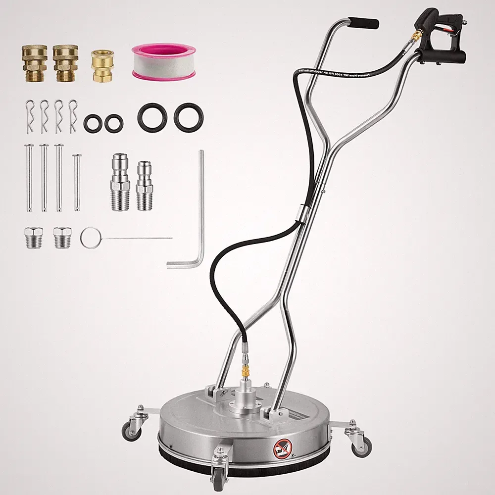 24" Pressure Washer Surface Cleaner Dual Handle Surface Cleaner Stainless Steel