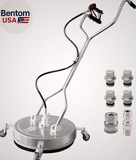 24'' Pressure Washer Surface Cleaner with 4 Wheels,Dual Handle,Stainless Steel H