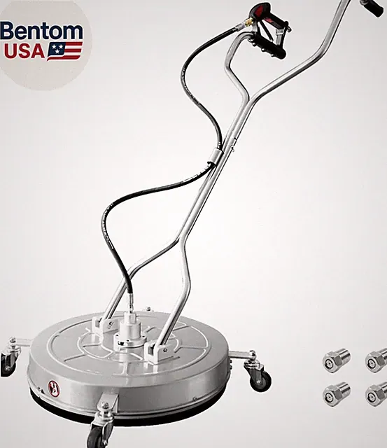 24" Pressure Washer Surface Cleaner with 4 Wheels,Dual Handle,Stainless Steel Ho