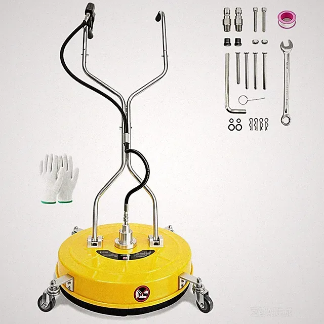 24" Pressure Washer Surface Cleaner with Dual Handles and 4 Wheels Quick Connect