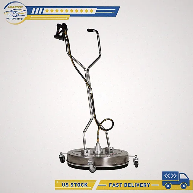 24" Pressure Washer Surface Cleaner with Handle & 4 Spinner Wheels 8GPM