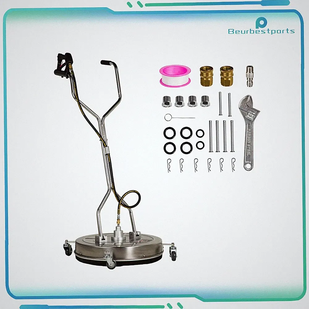 24" Pressure Washer Surface Cleaner with Handle & 4 Spinner Wheels 8GPM