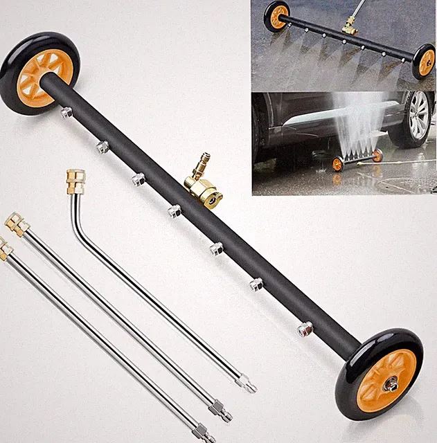 24" Pressure Washer Undercarriage Cleaner with 7 Nozzles & Extension Wands