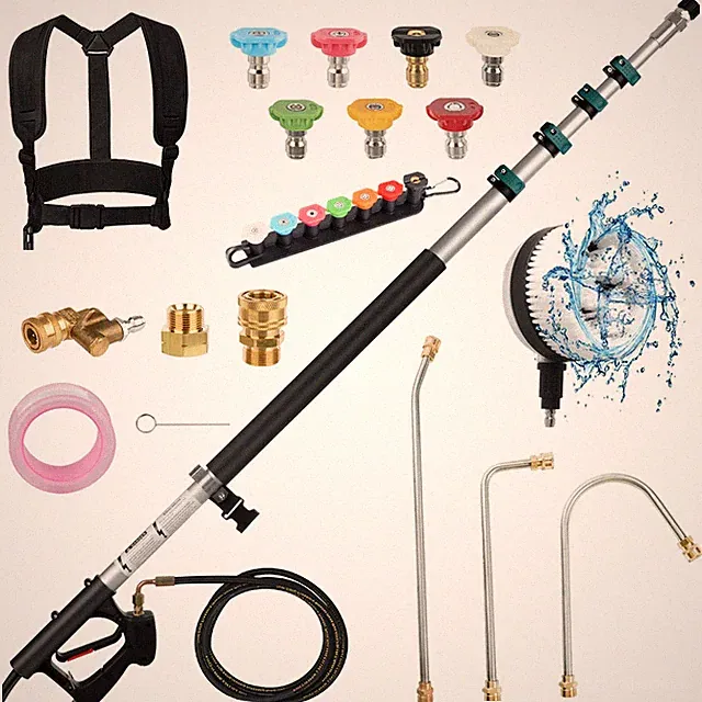24FT 4000PSI Pressure Washer Wand Telescoping Rotary