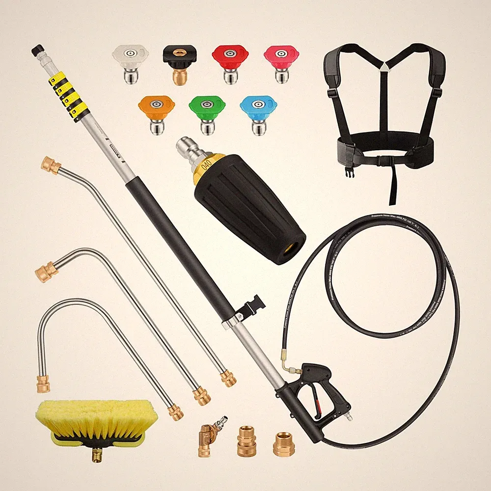 24FT Telescoping Pressure Washer Extension Wand, Power Washer Extension Wand,...