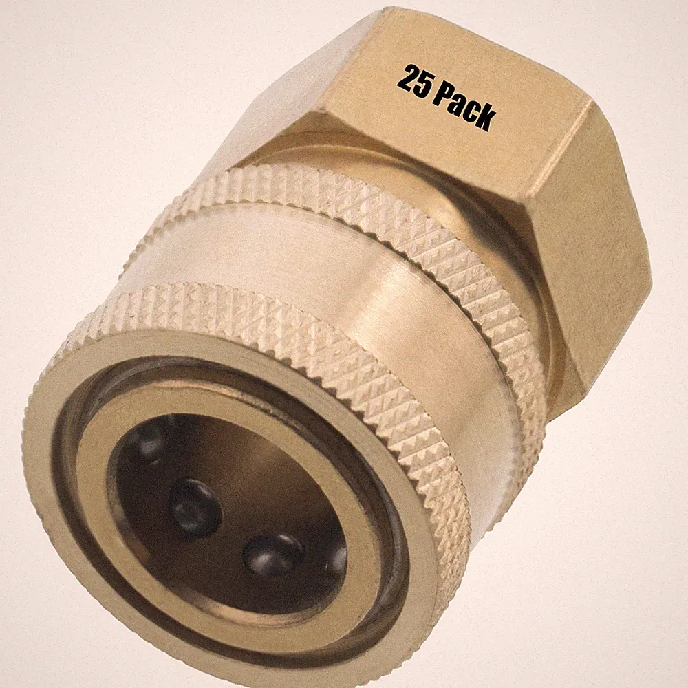 (25) 3/8" FPT Female Brass Socket Quick Connect Coupler Pressure Washer Nozzle