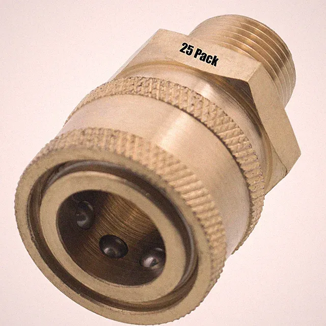 (25) 3/8" MPT Male Brass Socket Quick Connect Coupler Pressure Washer Nozzle