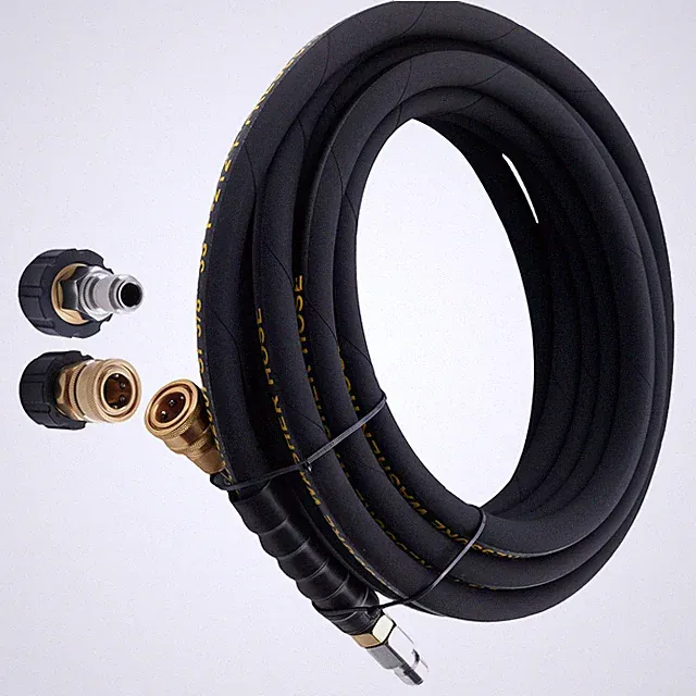 25 feet 3/8" Pressure Washer Hose 4200psi Kink Resistant Steel Wire Braided