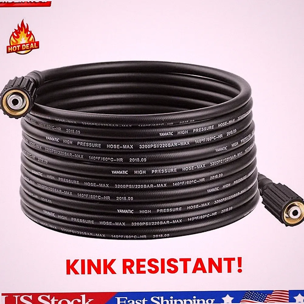 25-Foot Pressure Washer Hose for 3200Psi Craftsman Generac Greenworks Dusichin