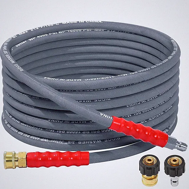 25 FT 3/8 Inch High Pressure Washer Hose 4000 PSI Universal Garden Farm Lawn